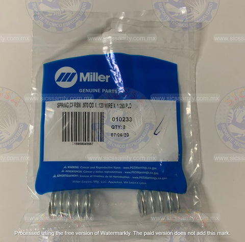 010233 MILLER SPRING,CPRSN  .970 OD X .1