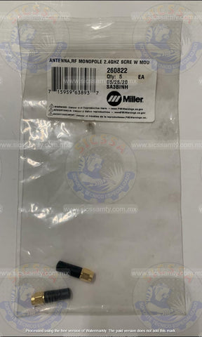 260822 MILLER ANTENNA,RF MONOPOLE 2.4GHZ