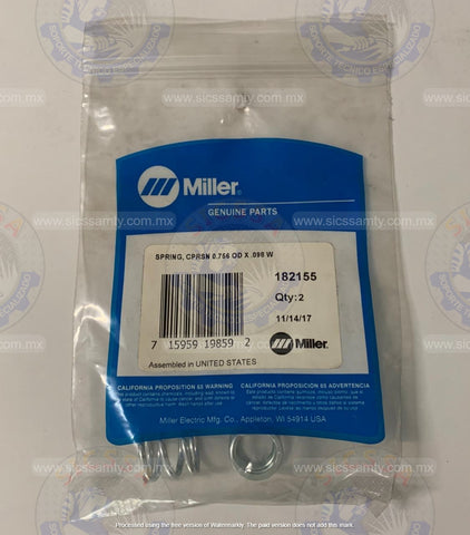 182155 MILLER SPRING,CPRSN  .756 OD X .0