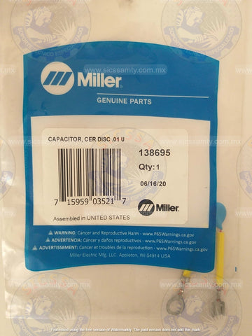 138695 MILLER CAPACITOR,CER DISC     .01