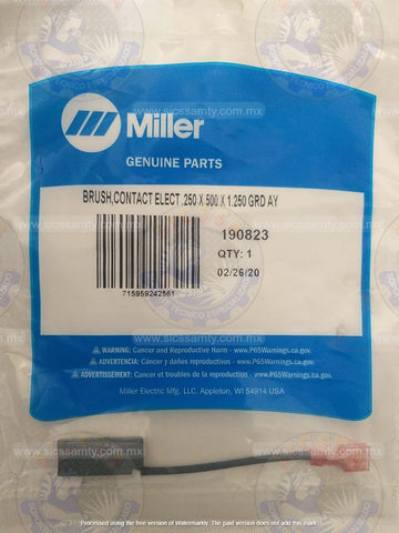 190823 MILLER BRUSH,CONTACT ELECT .250 X