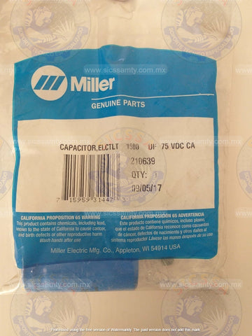 210639 MILLER CAPACITOR,ELCTLT   1500