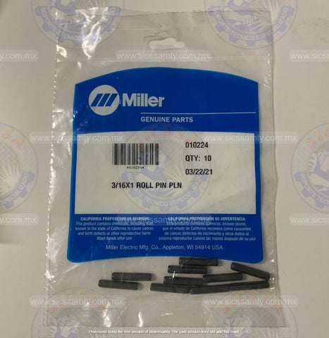 010224 MILLER PIN,SPRING CS  .187 X 1.00