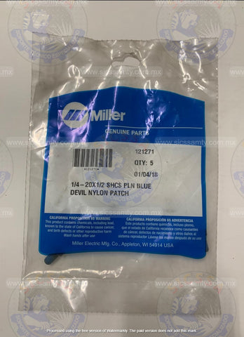 121271 MILLER SCREW,250-20X .50 SOC HD-H