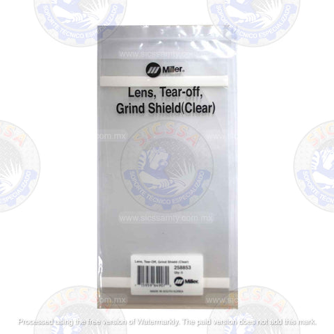 258853 MILLER LENS TEAR-OFF, GRIND SHIEL